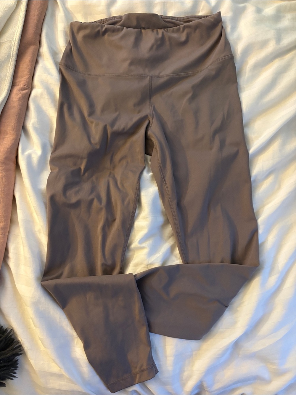 90 Degree By Reflex Taupe High-Waist Performance Leggings